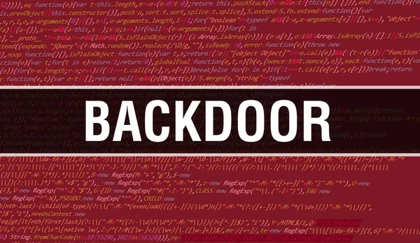 Backdoor Avec Technologie Abstraite Binary Code Background Digital Données Binaires — Photo