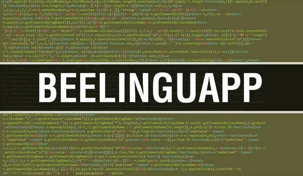 Conceito Beelinguapp Com Partes Aleatórias Código Programa Beelinguapp Com Código — Fotografia de Stock