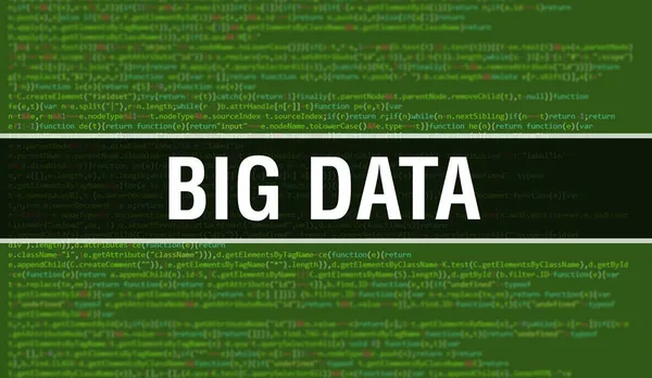 Big Data Com Texto Código Java Digital Big Data Conceito — Fotografia de Stock
