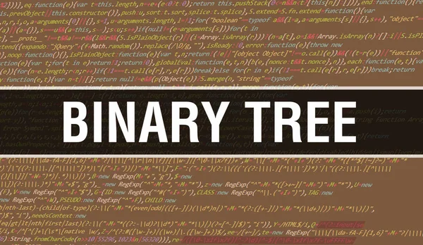 Δυαδικό Δέντρο Αφηρημένη Τεχνολογία Binary Κώδικα Φόντο Ψηφιακά Δυαδικά Δεδομένα — Φωτογραφία Αρχείου