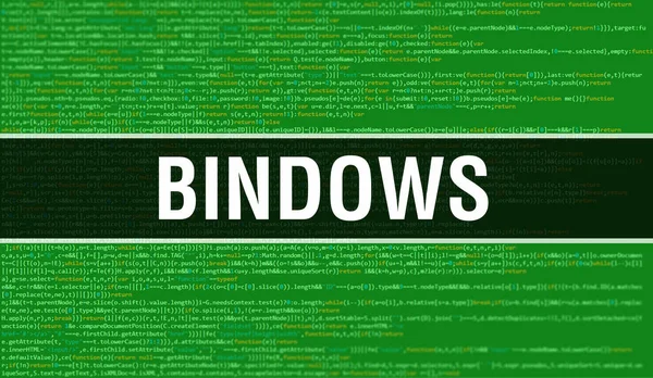 Bindows Met Binary Code Digitale Technologie Achtergrond Abstracte Achtergrond Met — Stockfoto