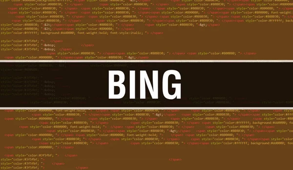 Bing Concept Avec Des Parties Aléatoires Code Programme Bing Texte — Photo