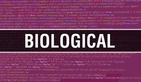 Biologisch Met Abstract Technology Binary Code Achtergrond Digitale Binaire Data — Stockfoto