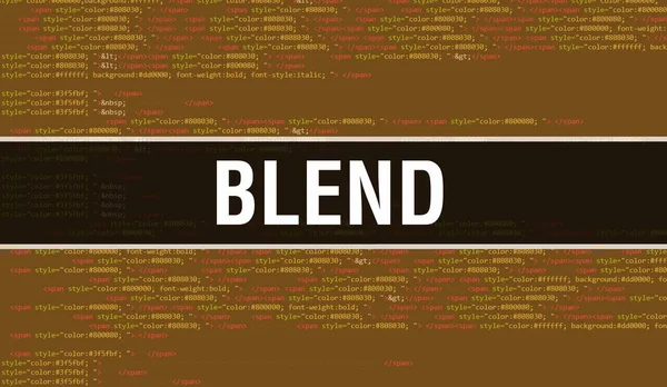 Blend Conceito Com Partes Aleatórias Código Programa Texto Blend Escrito — Fotografia de Stock