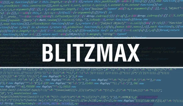 Blitzmax Mit Abstrakter Technologie Binärcode Hintergrund Digitale Binärdaten Und Secure — Stockfoto