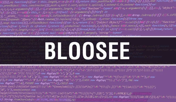 Bloosee Αφηρημένη Τεχνολογία Binary Κώδικα Φόντο Ψηφιακά Δυαδικά Δεδομένα Και — Φωτογραφία Αρχείου