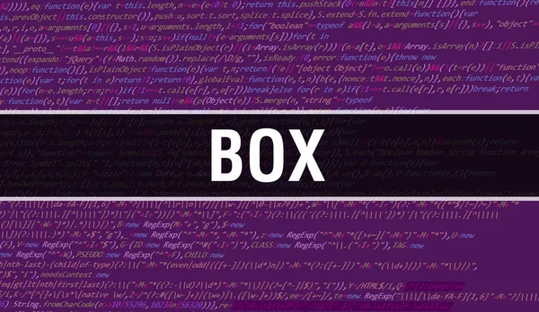 Box Avec Technologie Abstraite Binary Code Background Données Binaires Numériques — Photo