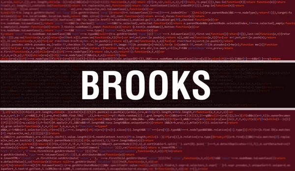 Brooks Mit Digitalem Binärcode Hintergrund Abstrakter Hintergrund Mit Programmcode Und — Stockfoto