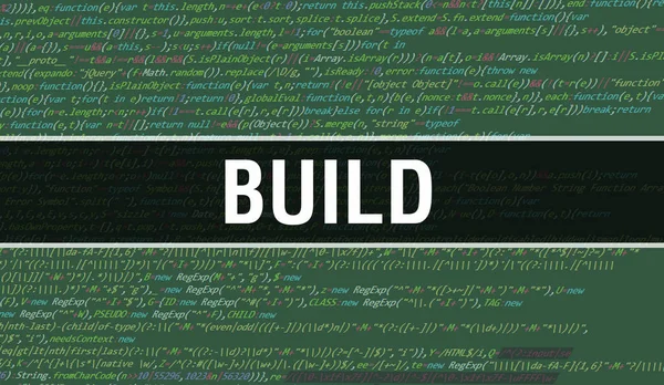 Build Abstract Technology Binary Code Background Ψηφιακά Δυαδικά Δεδομένα Και — Φωτογραφία Αρχείου