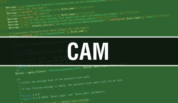 Cam Concept Illustratie Met Behulp Van Code Voor Het Ontwikkelen — Stockfoto