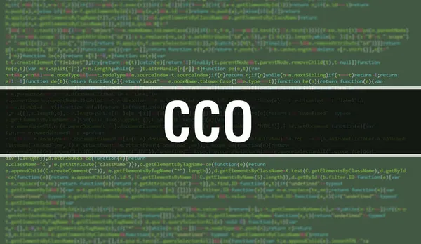 Концепция Cco Random Parts Program Code Cco Программным Кодом Технологическим — стоковое фото