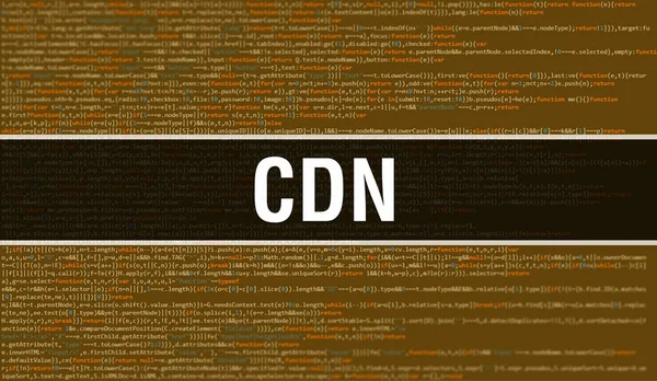 Cdn Com Texto Código Java Digital Cdn Conceito Vetor Codificação — Fotografia de Stock