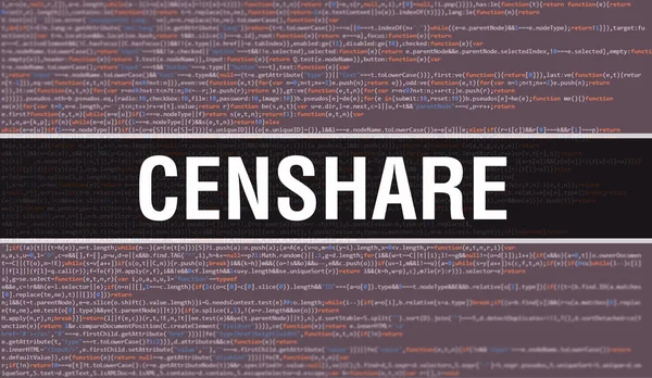 Censhare Mit Digitalem Java Code Text Censhare Und Computer Software — Stockfoto