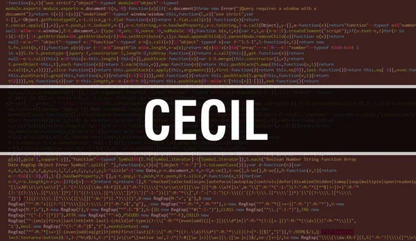 Ilustración Del Concepto Cecil Utilizando Código Para Desarrollar Programas Aplicaciones — Foto de Stock