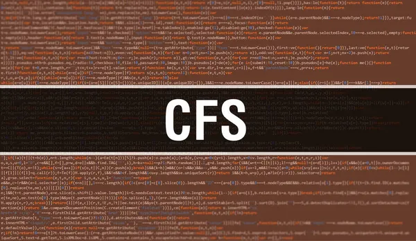 Zfs Digital Java 텍스트를 Cfs 컴퓨터 소프트웨어 프로그래밍 스크립트 Java — 스톡 사진