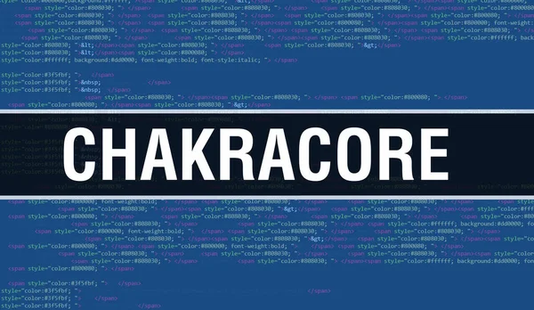 Chakracore Com Fundo Tecnologia Digital Código Binário Antecedentes Abstratos Com — Fotografia de Stock