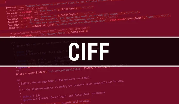 Ciff Konzept Mit Zufälligen Teilen Des Programmcodes Ciff Text Auf — Stockfoto