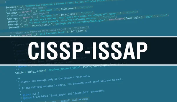 Cissp Issap Konzept Mit Zufälligen Teilen Des Programmcode Cissp Issap — Stockfoto