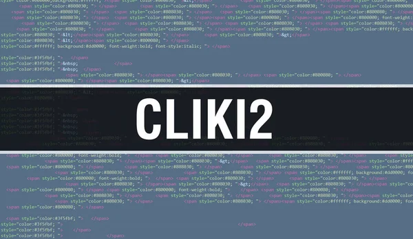 Cliki2 Con Codice Binario Sfondo Tecnologia Digitale Sfondo Astratto Con — Foto Stock