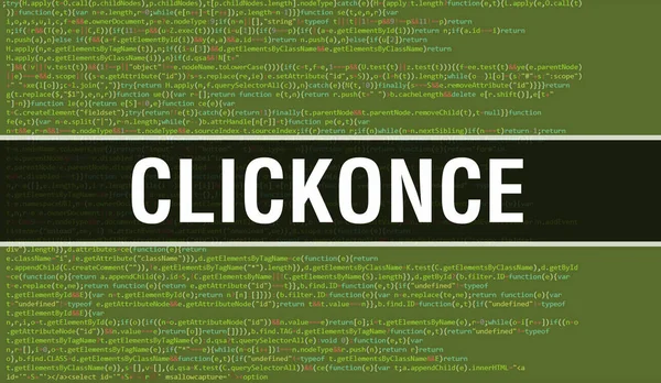 Clickonce Com Tecnologia Abstrata Código Binário Background Digital Dados Binários — Fotografia de Stock