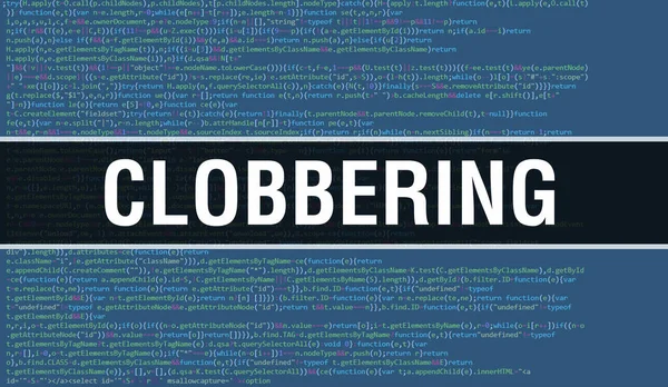 Clobbering Mit Abstract Technology Binärcode Background Digital Binäre Daten Und — Stockfoto