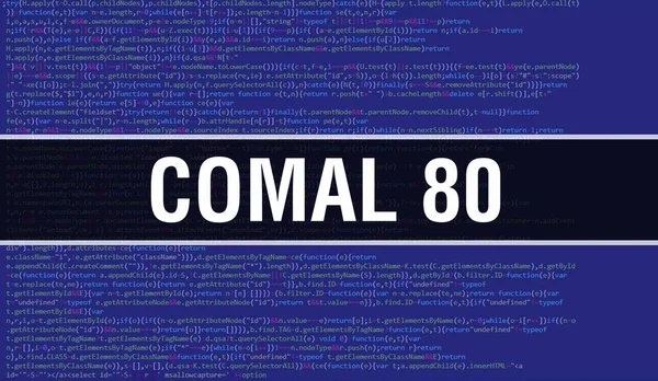 Comal Met Abstract Technology Binary Code Achtergrond Digitale Binaire Data — Stockfoto