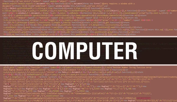 Illustration Des Computerkonzepts Anhand Von Code Zur Entwicklung Von Programmen — Stockfoto