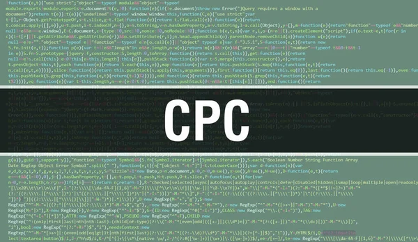 Cpc Concept Illustratie Met Behulp Van Code Voor Het Ontwikkelen — Stockfoto