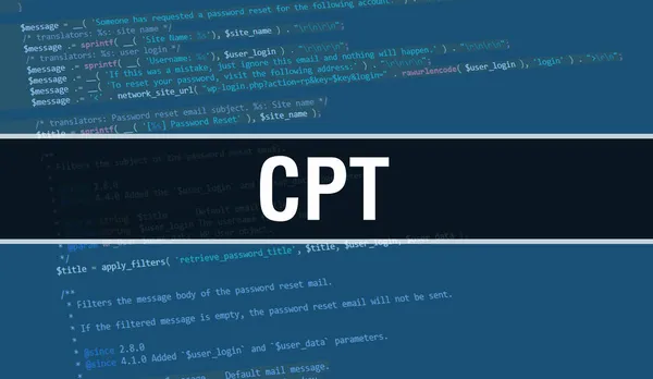 Koncepcja Cpt Random Parts Program Code Cpt Tekst Napisany Programowanie — Zdjęcie stockowe