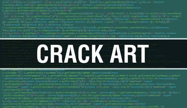 Crack Art Conceito Com Partes Aleatórias Código Programa Crack Art — Fotografia de Stock