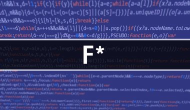 Dijital Java kod metni ile F *. F * ve Bilgisayar yazılım kodlama vektörü konsepti. Senaryo Java programlanıyor, ekranda F * olan dijital program kodu