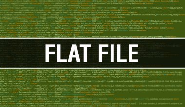 Programlama kodunun Random Parts of Program Kod.Düz dosya metni içeren düz dosya kavramı. Yazılım geliştiricisi ve Bilgisayar betiğinin programlama kodu soyut teknoloji arkaplanı üzerine yazılmış. Arkaplan kodlu düz dosya