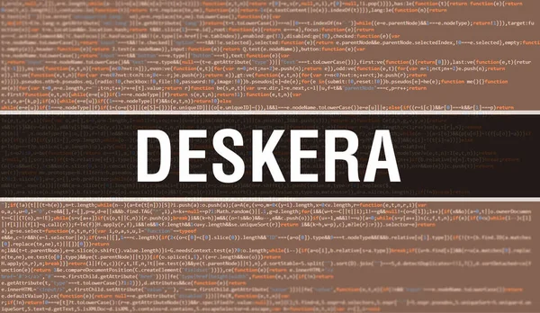 Deskera Con Texto Código Java Digital Concepto Vectorial Codificación Software — Foto de Stock