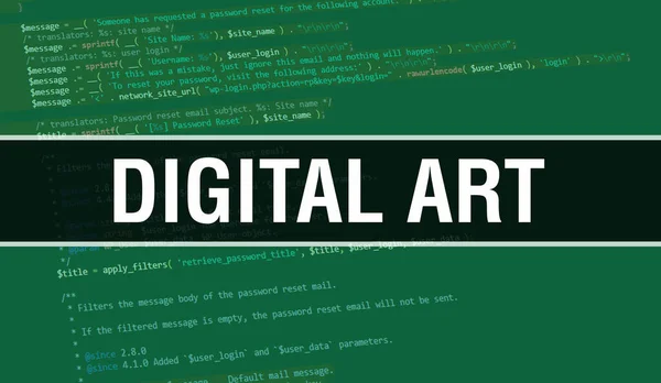 Concetto Arte Digitale Con Parti Casuali Del Codice Del Programma — Foto Stock