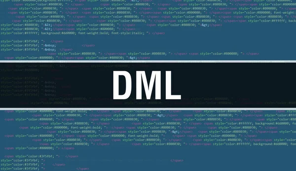 Dml Com Fundo Tecnologia Digital Código Binário Plano Fundo Abstrato — Fotografia de Stock