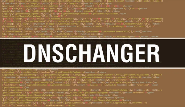 Dnschanger Con Tecnología Abstracta Fondo Código Binario Datos Binarios Digitales — Foto de Stock