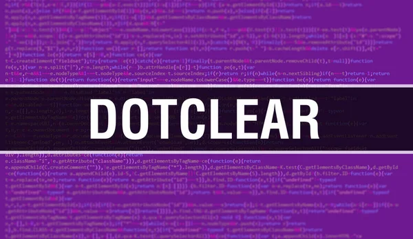 Dotclear Koncept Med Tilfældige Dele Programkode Dotclear Med Programmering Kode - Stock-foto