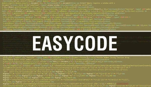 Easycode Concetto Illustrazione Utilizzando Codice Sviluppo Programmi App Easycode Codice — Foto Stock