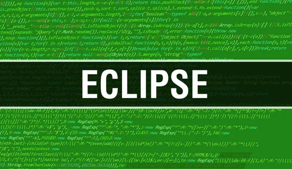 Eclipse Tekst Geschreven Programmeercode Abstracte Technologie Achtergrond Van Software Ontwikkelaar — Stockfoto