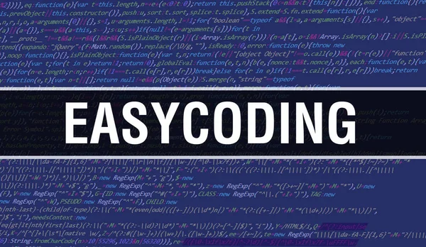 Easycoding Tekst Geschreven Programmeercode Abstracte Technologie Achtergrond Van Software Ontwikkelaar — Stockfoto