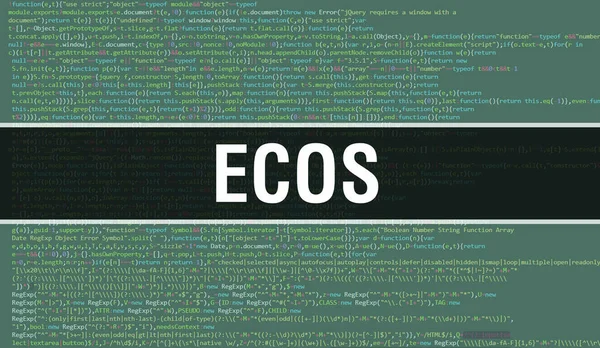 Ecos Concetto Illustrazione Utilizzando Codice Sviluppo Programmi App Ecos Codice — Foto Stock