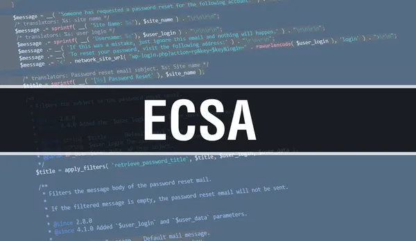 Ecsa Concept Random Parts Program Code Ecsa Text Written Programming — Φωτογραφία Αρχείου