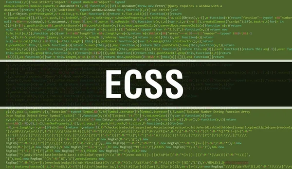 Концептуальная Иллюстрация Ecss Использованием Кода Разработки Программ Приложений Код Веб — стоковое фото