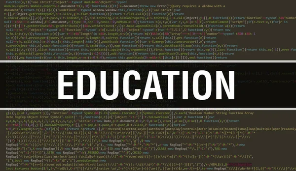 Educatie Concept Illustratie Met Behulp Van Code Voor Het Ontwikkelen — Stockfoto