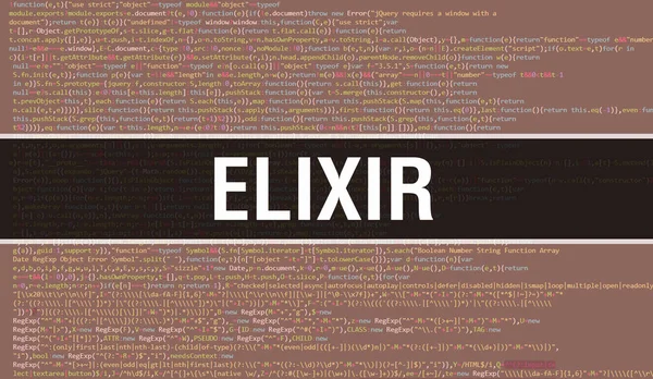 Elixir Concept Illustratie Met Behulp Van Code Voor Het Ontwikkelen — Stockfoto
