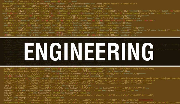 Illustration Des Engineering Konzepts Mittels Code Zur Entwicklung Von Programmen — Stockfoto