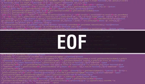 Eof Abstract Technology Binary Code Background Digital Binary Data Secure — 스톡 사진