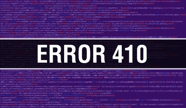 Error 410 Concept Random Parts Program Code Error 410 Text — Stock Photo, Image
