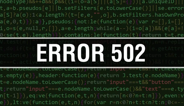 Error 502 Texto Escrito Código Programación Abstracta Tecnología Fondo Desarrollador —  Fotos de Stock