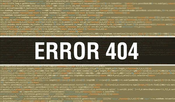 Errore 404 Concetto Illustrazione Utilizzando Codice Sviluppo Programmi App Errore — Foto Stock